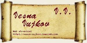 Vesna Vujkov vizit kartica